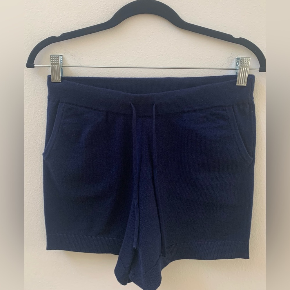 SZ S 525 America Women's Navy Blue Sweater Shorts - Picture 3 of 6